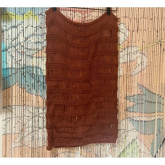 1937 Accessories Knit Tube Snood Scarf, Wool Alpaca Blend, Unisex, OS, Cinnamon - Picture 3 of 7